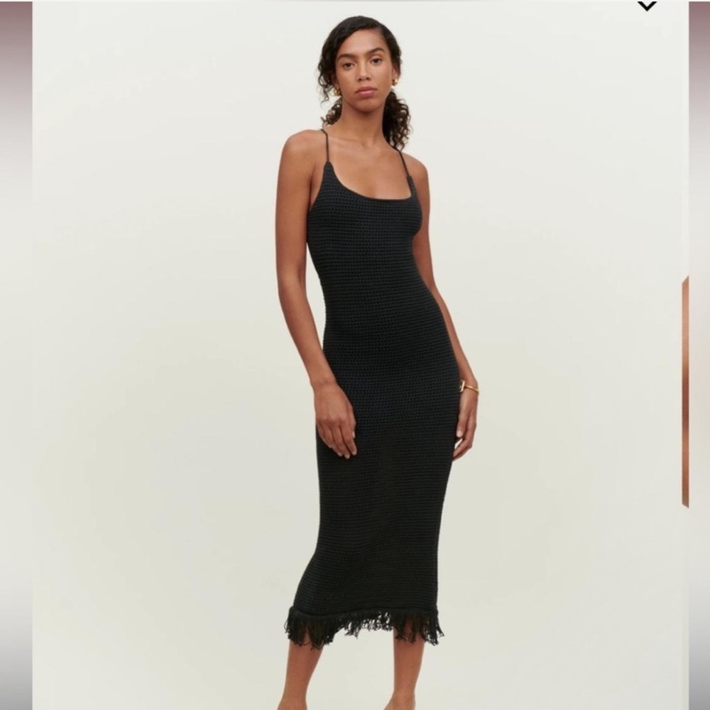 Reformation Alexina Open Knit Dress XL NWT